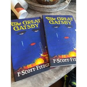 The Great Gatsby F Scott Fitzgerald Classic Novel Paperback Book - Set of 2
